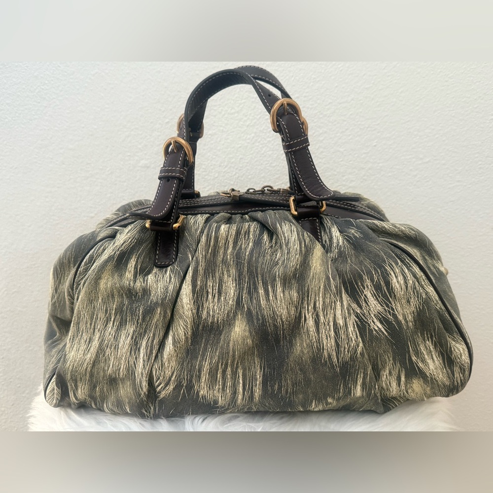 DOLCE & GABBANA Miss Glamorous Fur Print Handbag - Picture 4 of 15